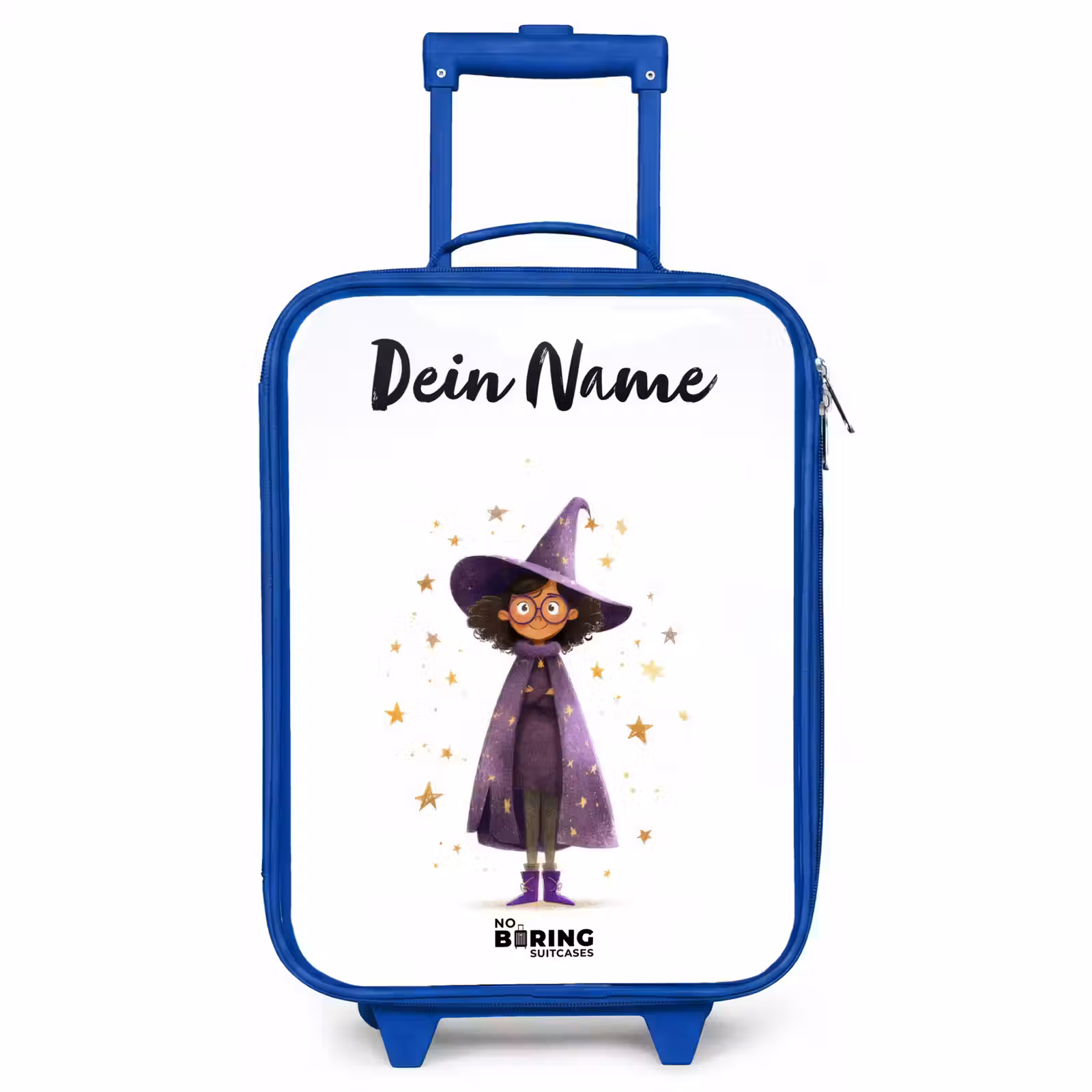 Kinderkoffer Blau mit Name - Der violette Umhang des Zauberers — 1