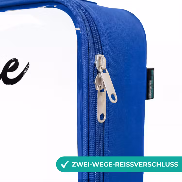 Kinderkoffer Blau mit Name - Alter Magier mit Stab — 5