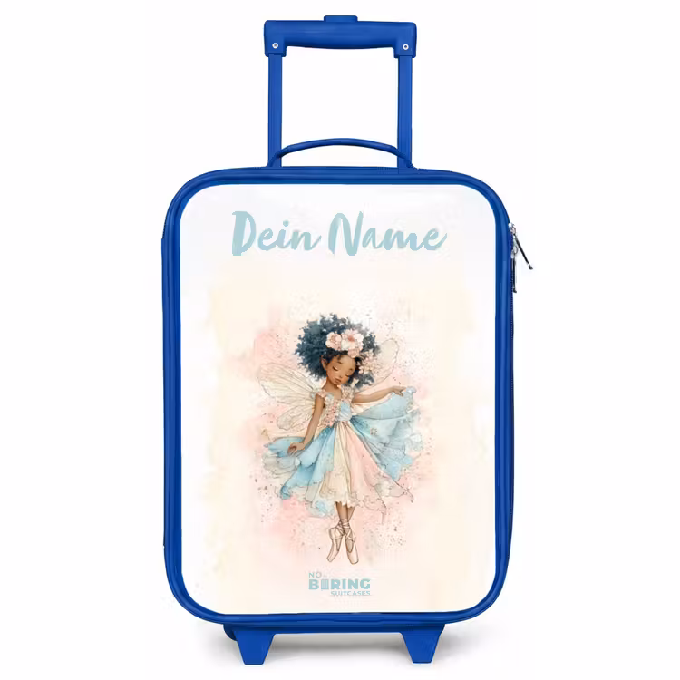 Kinderkoffer Blau mit Name - Elf - Ballett - Farbenfroh — 1
