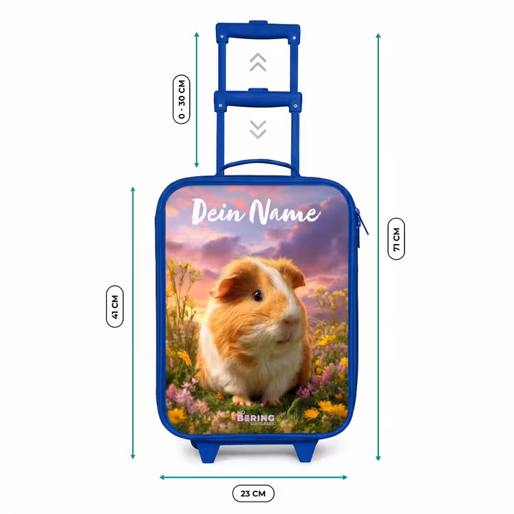 Kinderkoffer Blau mit Name - Meerschweinchen - Natur - Tier — 7