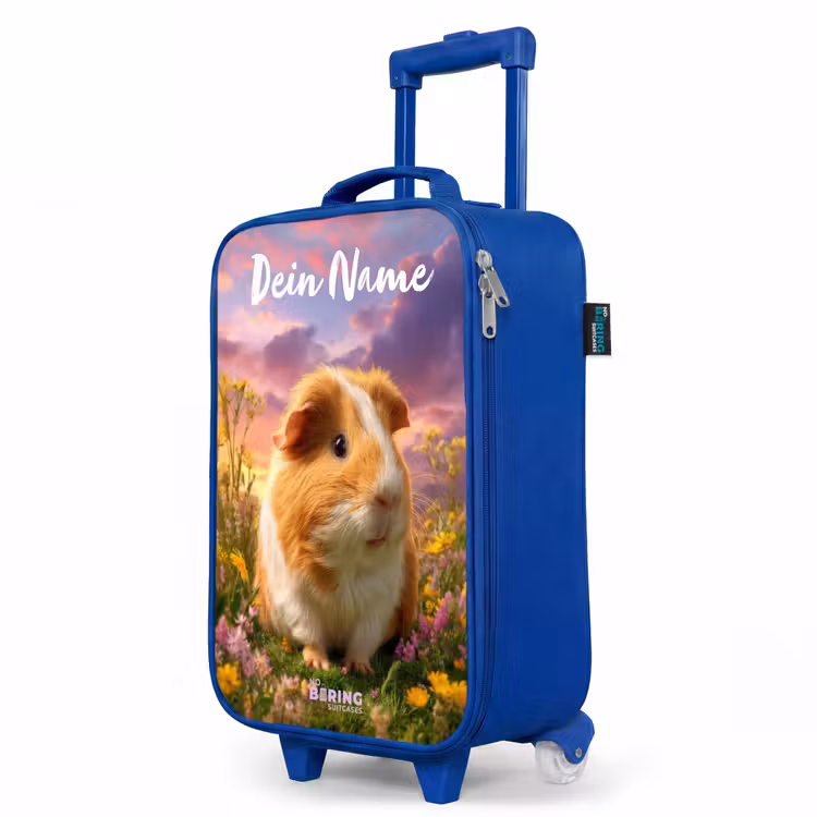 Kinderkoffer Blau mit Name - Meerschweinchen - Natur - Tier — 8