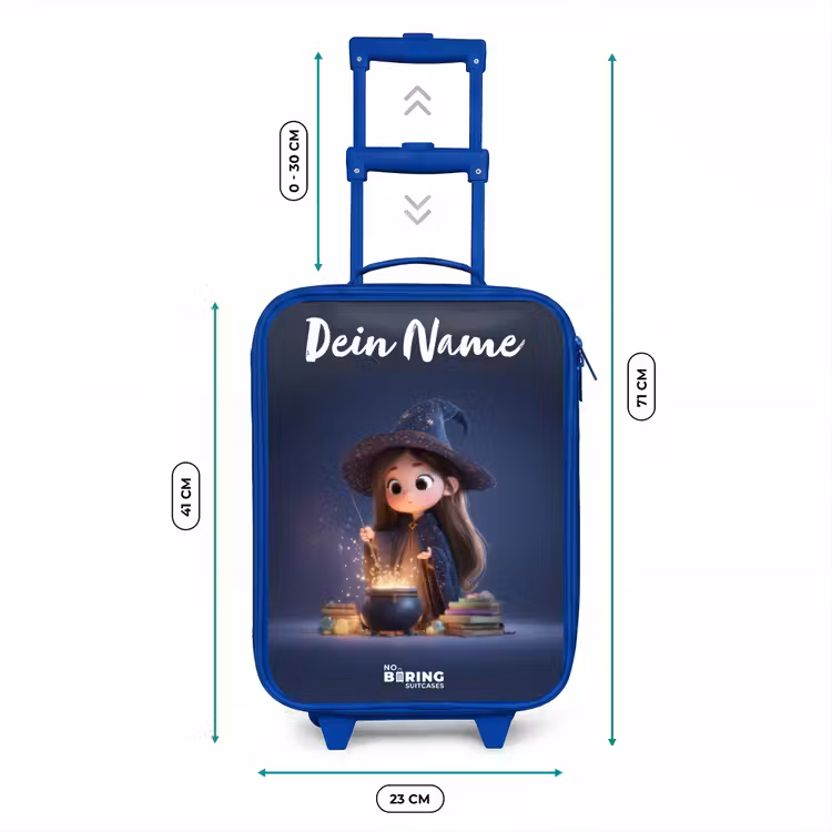 Kinderkoffer Blau mit Name - Verwunschenes Mädchen mit Kessel — 7