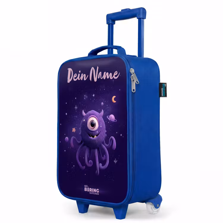 Kinderkoffer Blau mit Name - Kosmisches Tentakelmonster — 8