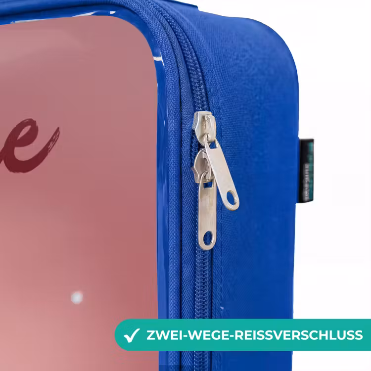 Kinderkoffer Blau mit Name - Mondwippe mit Fluffy Weasel — 5