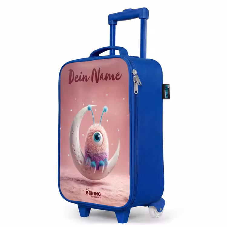 Kinderkoffer Blau mit Name - Mondwippe mit Fluffy Weasel — 8
