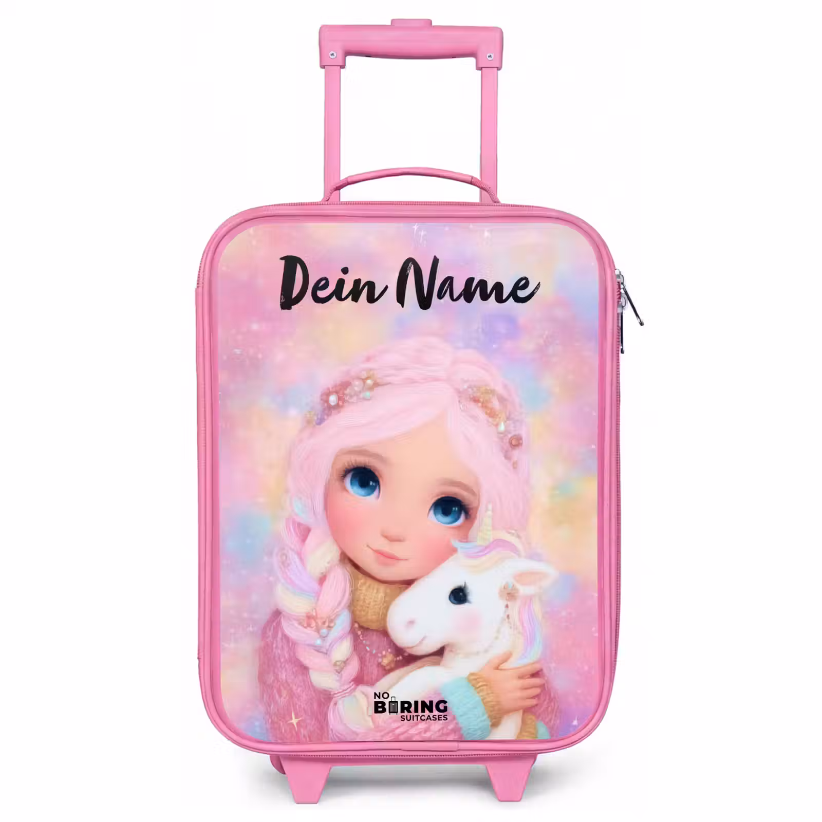 Kinderkoffer Rosa mit Name - Mädchen - Einhorn - Rosa — 1