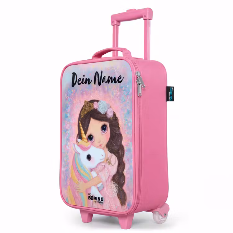 Kinderkoffer Rosa mit Name - Mädchen - Einhorn - Glitzer — 8