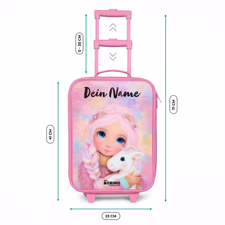 Kinderkoffer Rosa mit Name - Mädchen - Einhorn - Rosa — 7
