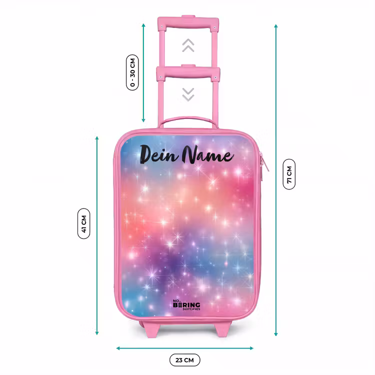 Kinderkoffer Rosa mit Name - Sterne - Abstrakt - Farben — 7