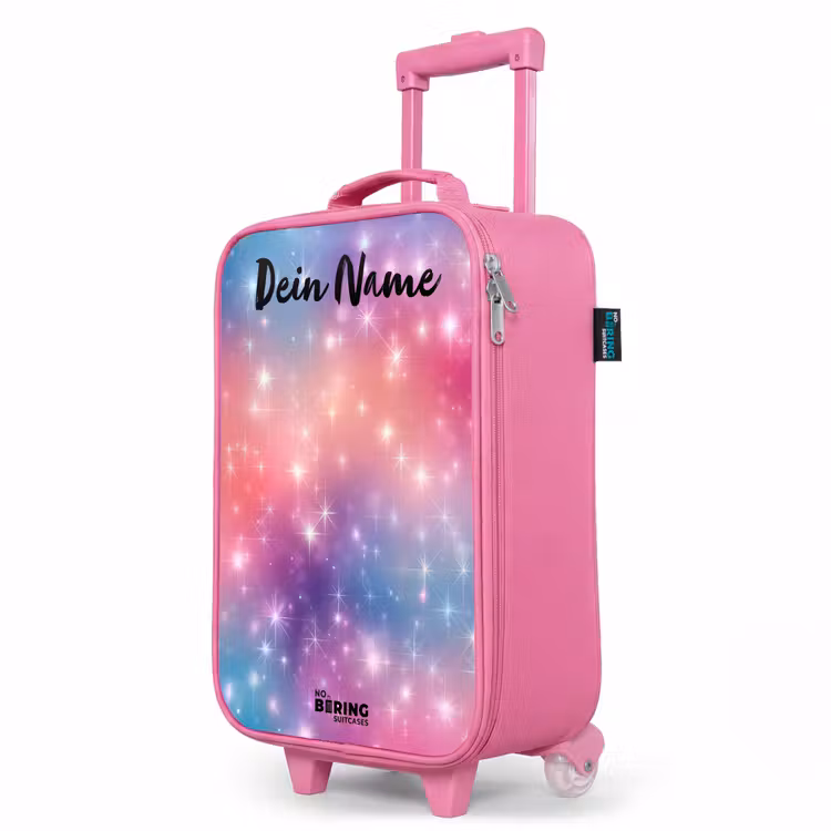 Kinderkoffer Rosa mit Name - Sterne - Abstrakt - Farben — 8