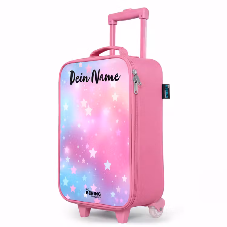 Kinderkoffer Rosa mit Name - Sterne - Rosa - Blau — 8