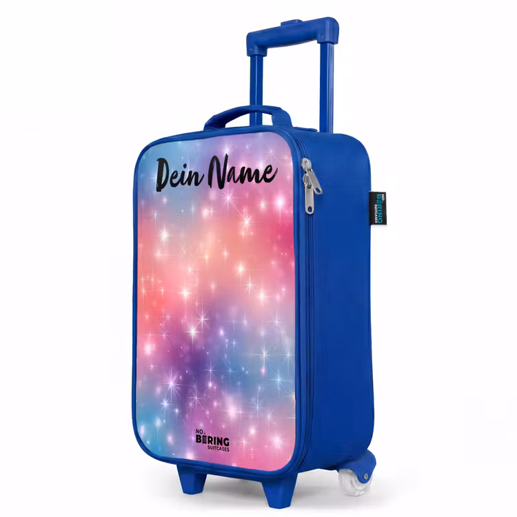 Kinderkoffer Blau mit Name - Sterne - Abstrakt - Farben — 8