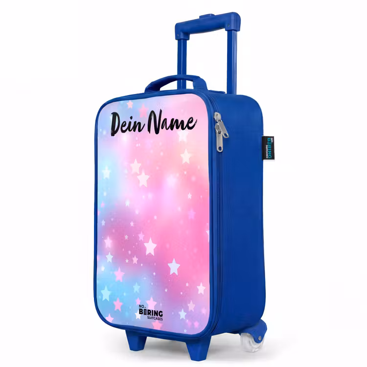 Kinderkoffer Blau mit Name - Sterne - Rosa - Blau — 8