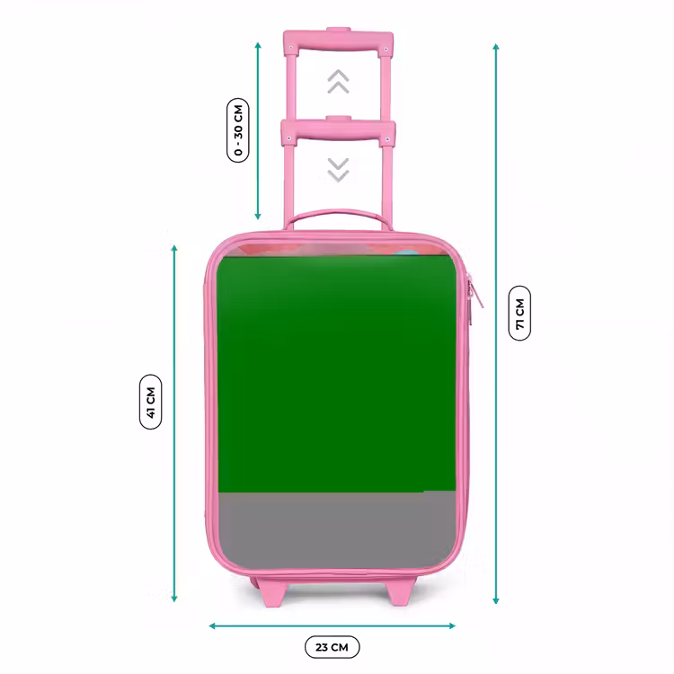 Kinderkoffer Rosa mit Name - Wellen - Bunt - Abstrakt — 7