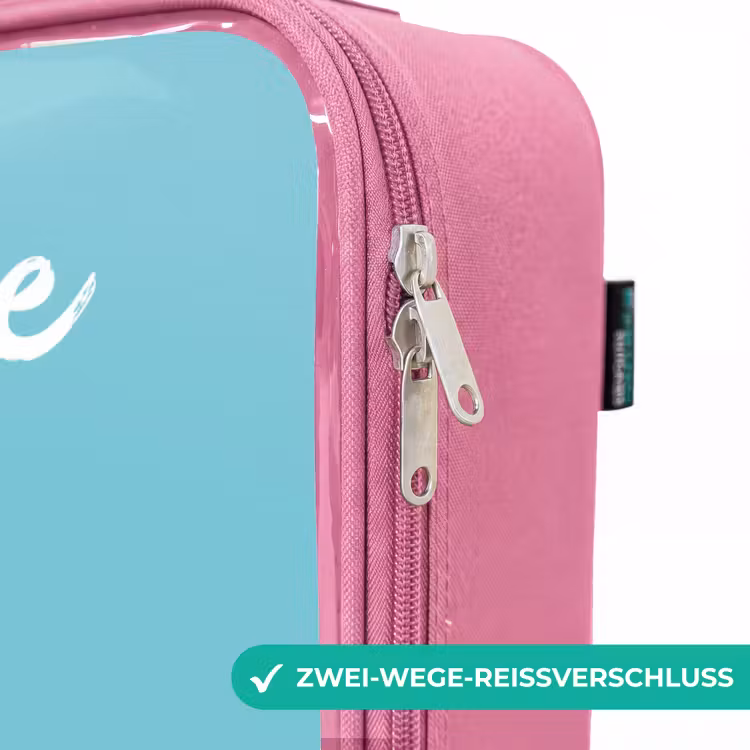 Kinderkoffer Rosa mit Name - Oktopus - Wasser - Blau — 5