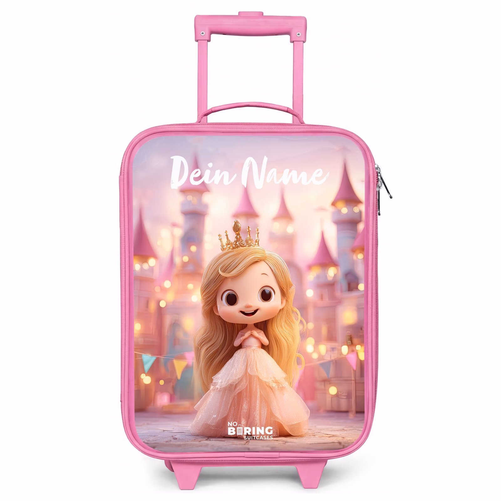 Kinderkoffer Rosa mit Name - Prinzessin - Rosa - Schloss — 1