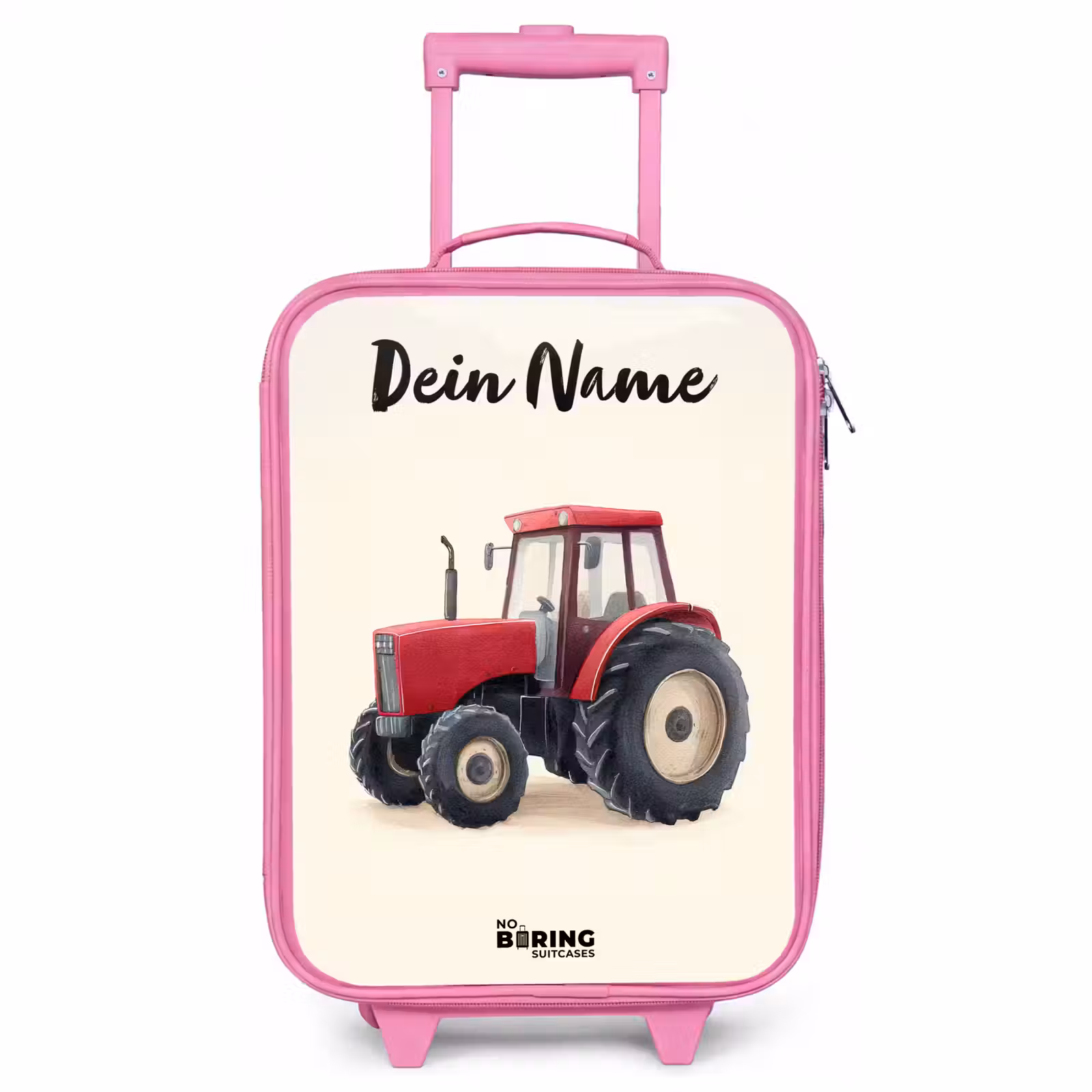 Kinderkoffer Rosa mit Name - Traktor - Signiert - Rot — 1