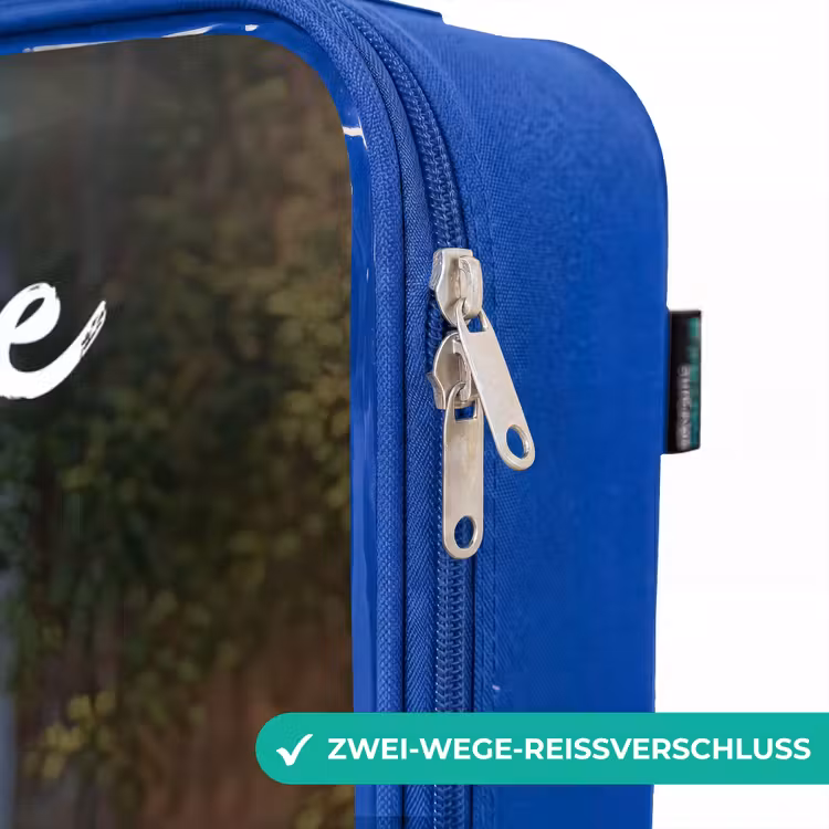Kinderkoffer Blau mit Name - Bär - Schmetterlinge - Wald - Fee — 5