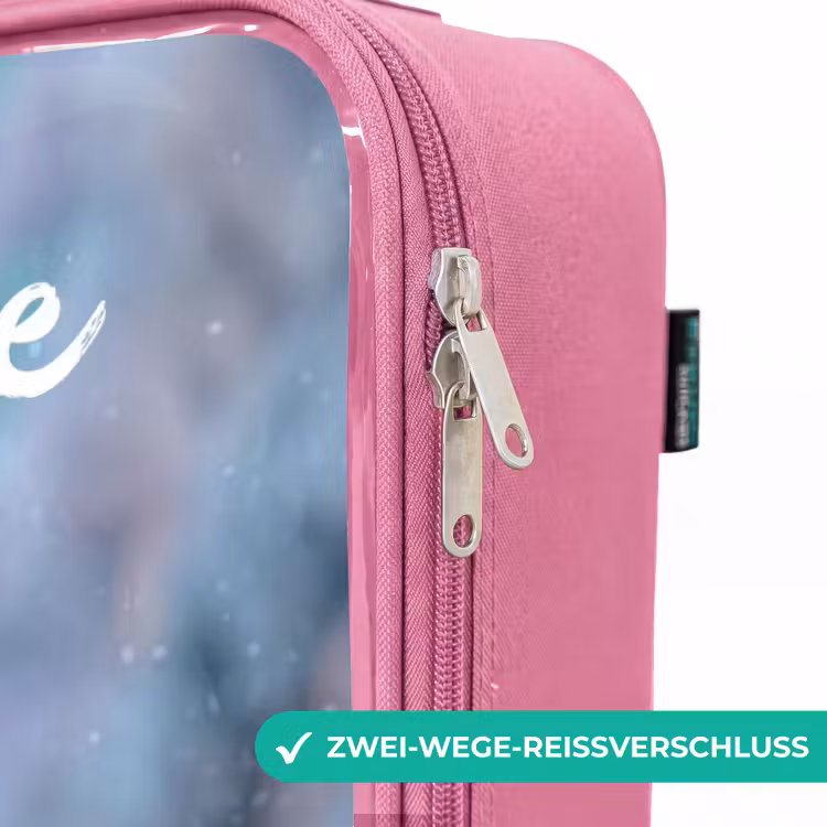 Kinderkoffer Rosa mit Name - Eisbär - Krone - Winter — 5
