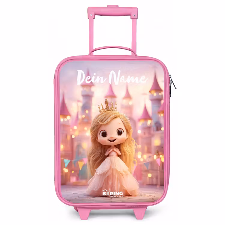 Kinderkoffer Rosa mit Name - Prinzessin - Rosa - Schloss — 1