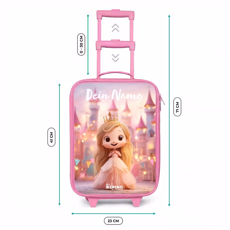 Kinderkoffer Rosa mit Name - Prinzessin - Rosa - Schloss — 7