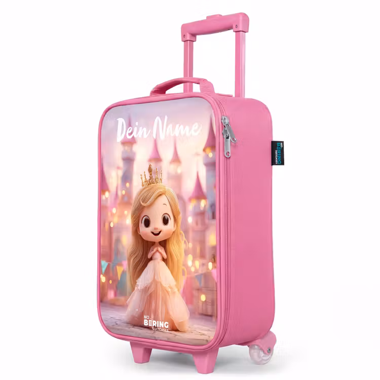 Kinderkoffer Rosa mit Name - Prinzessin - Rosa - Schloss — 8
