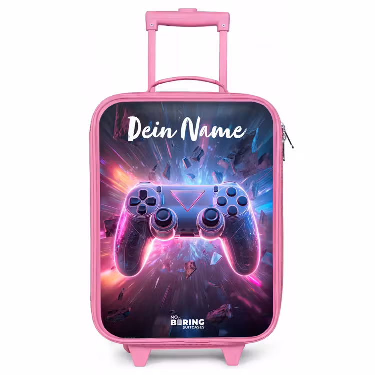 Kinderkoffer Rosa mit Name - Controller - Neon - Spiel — 1