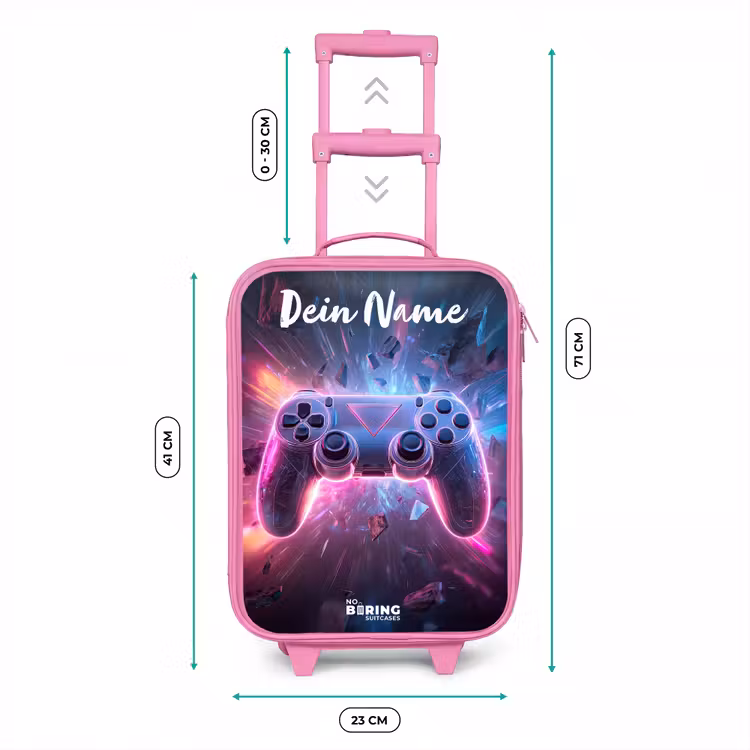Kinderkoffer Rosa mit Name - Controller - Neon - Spiel — 7