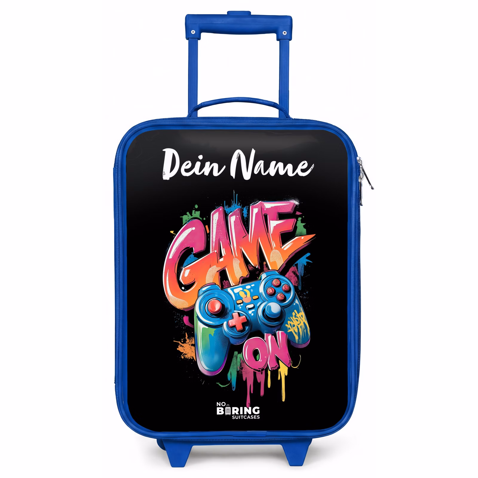 Kinderkoffer Blau mit Name - Controller - Spiel - Graffiti - Text — 1