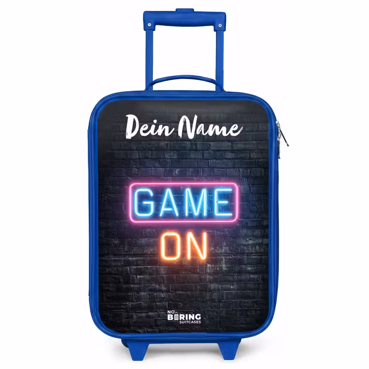 Kinderkoffer Blau mit Name - Spiel - Neon - Wand — 1