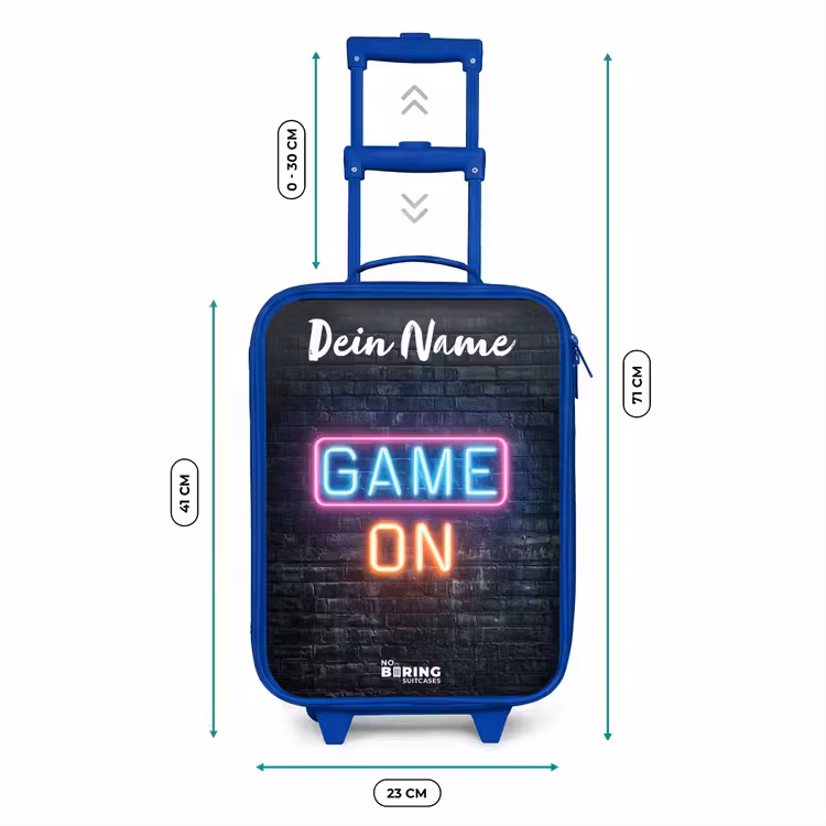 Kinderkoffer Blau mit Name - Spiel - Neon - Wand — 7