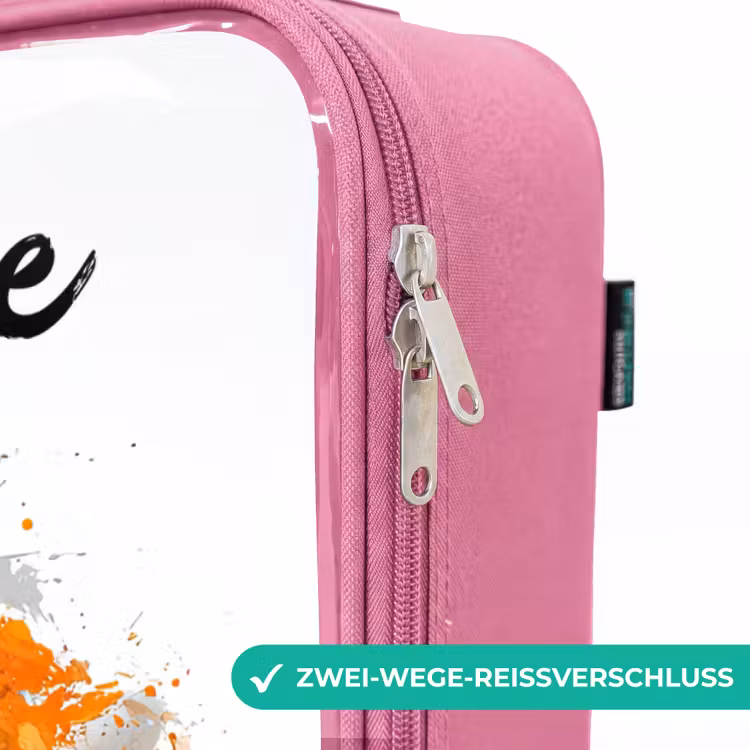 Kinderkoffer Rosa mit Name - Fußball-Vibes - Farbe - Orange — 5
