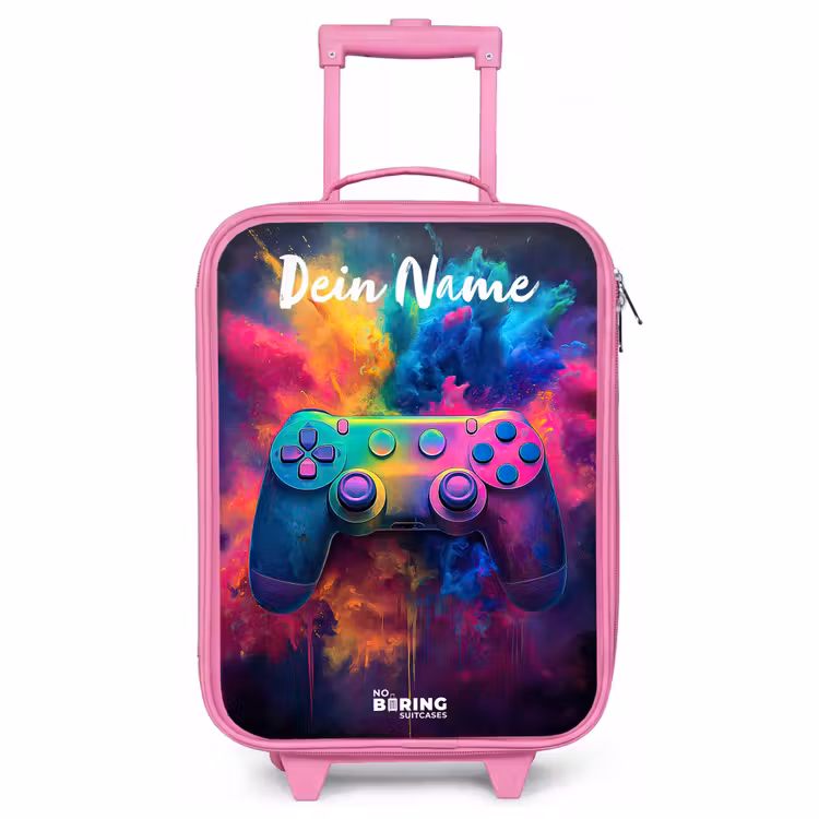 Kinderkoffer Rosa mit Name - Spiel - Controller - Bunt - Explosion — 1