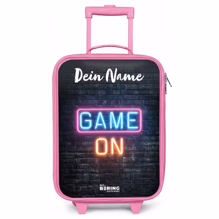 Kinderkoffer Rosa mit Name - Spiel - Neon - Wand — 1