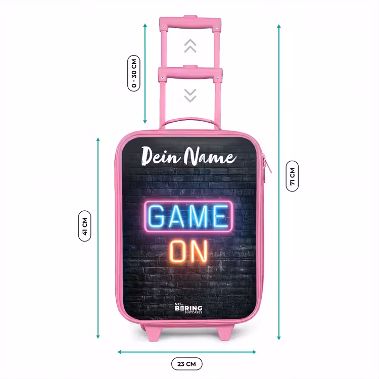 Kinderkoffer Rosa mit Name - Spiel - Neon - Wand — 7