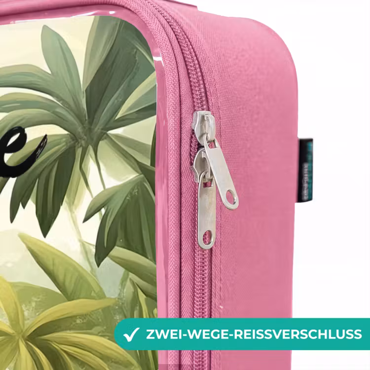 Kinderkoffer Rosa mit Name - Elefant - Tiger - Wald - Dschungel — 5