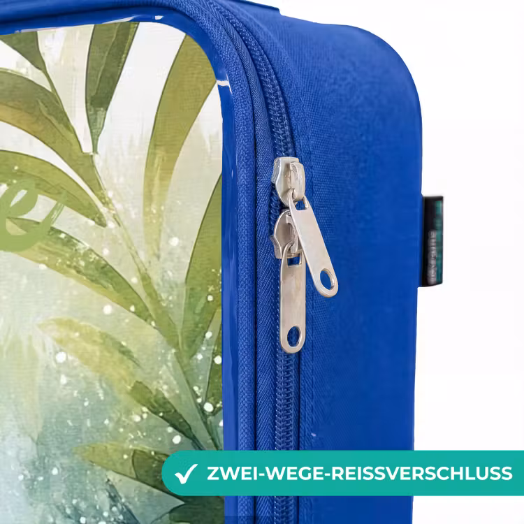 Kinderkoffer Blau mit Name - Dino - Schildkröte - Dschungel — 5