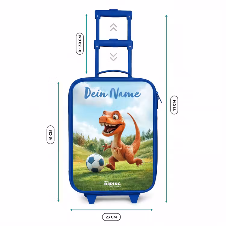 Kinderkoffer Blau mit Name - Fußball - Dino - Sport — 7