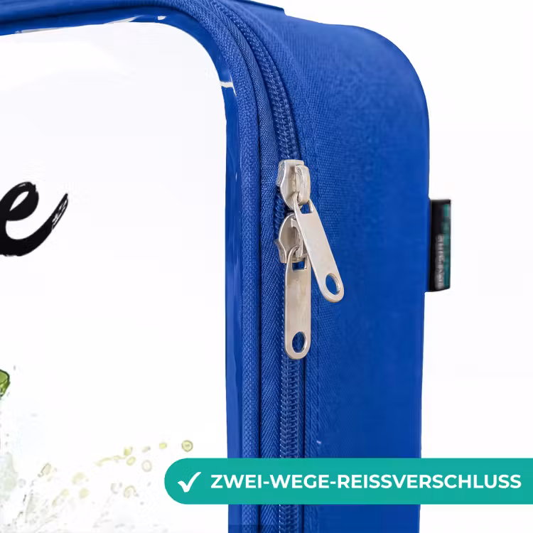 Kinderkoffer Blau mit Name - Schildkröte - Wasser - Grün — 5