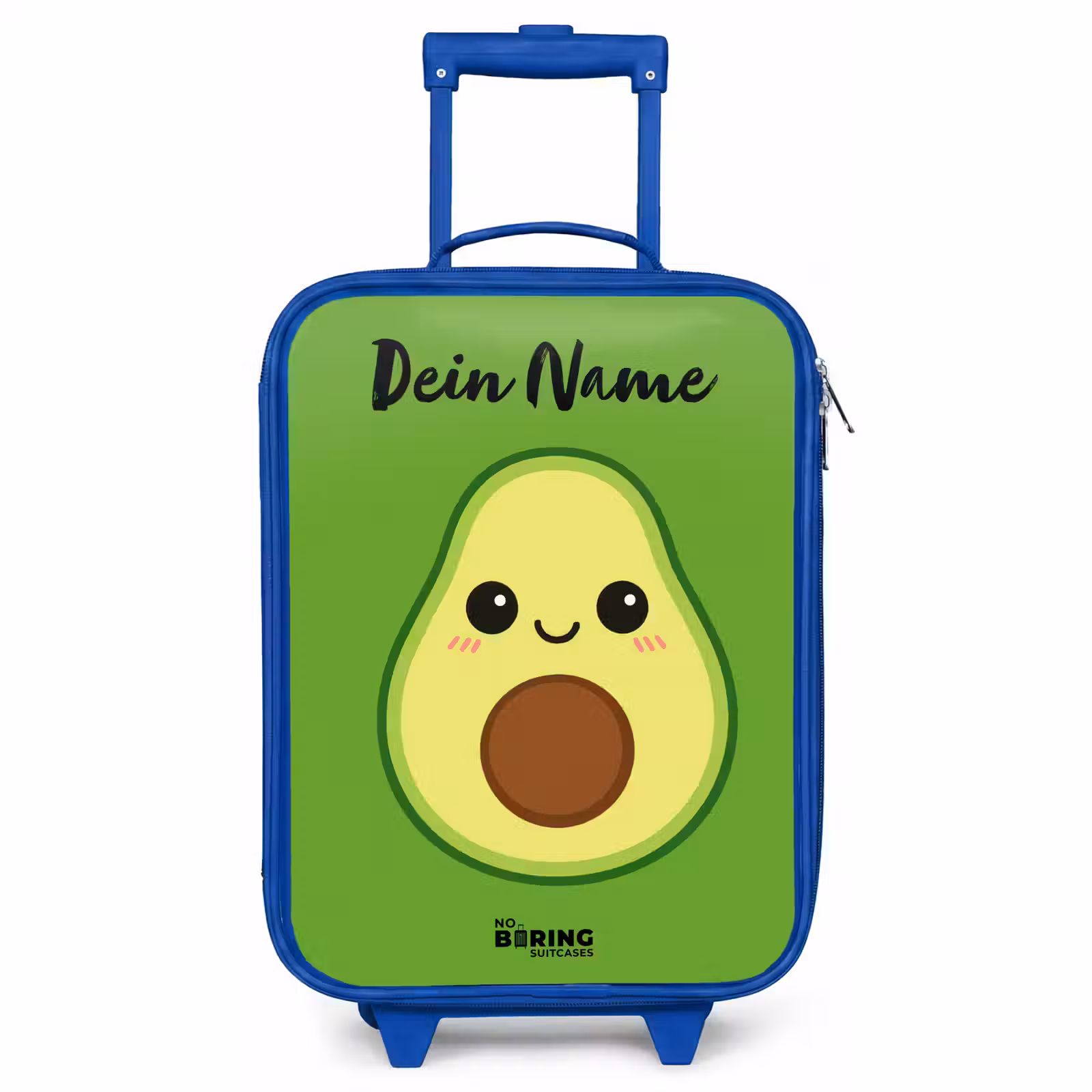 Kinderkoffer Blau mit Name - Kawai - Avocado - Grün — 1