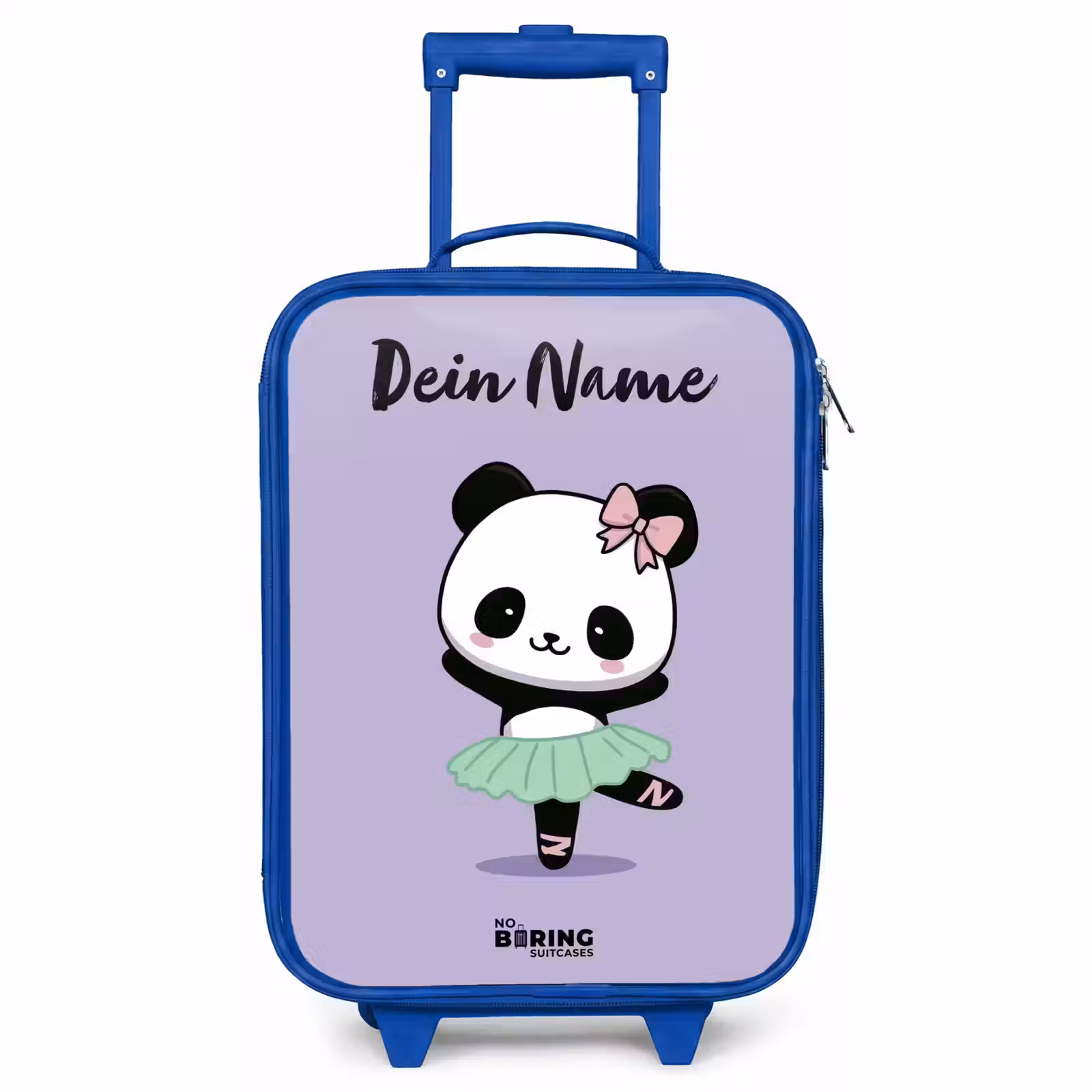 Kinderkoffer Blau mit Name - Kawai - Ballett - Panda — 1