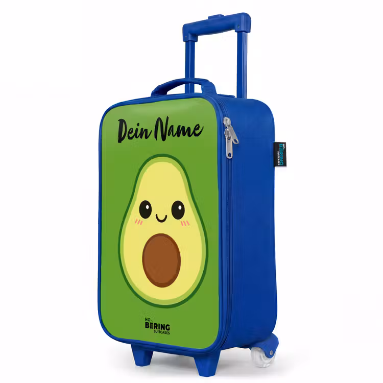 Kinderkoffer Blau mit Name - Kawai - Avocado - Grün — 8