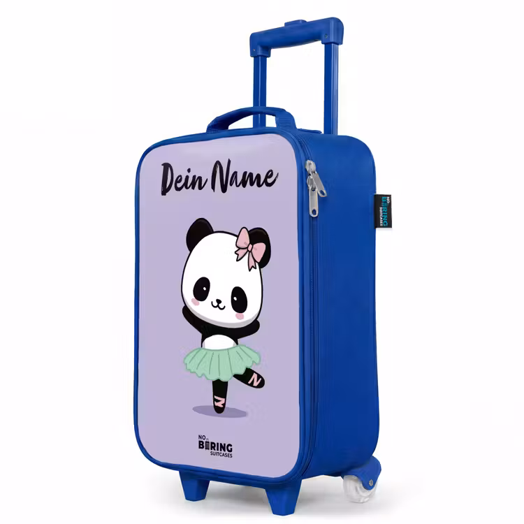 Kinderkoffer Blau mit Name - Kawai - Ballett - Panda — 8