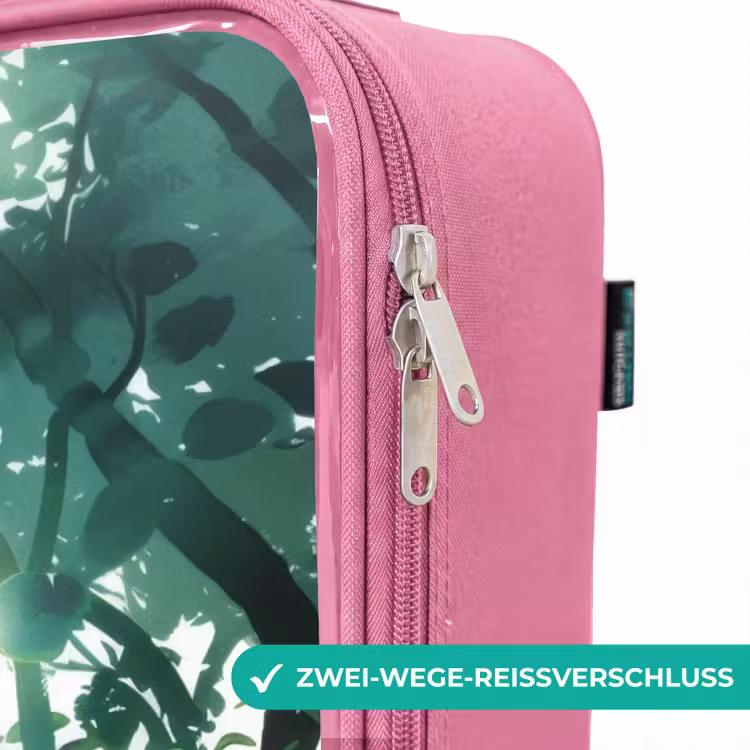 Kinderkoffer Rosa - Mädchen mit blondem Haar im Wald — 5