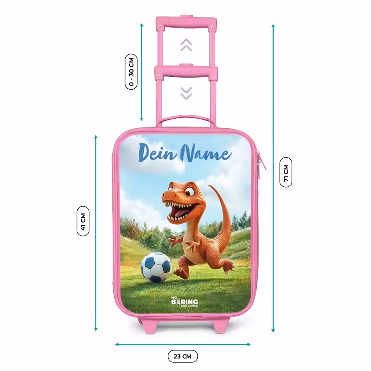 Kinderkoffer Rosa mit Name - Fußball - Dino - Sport — 7