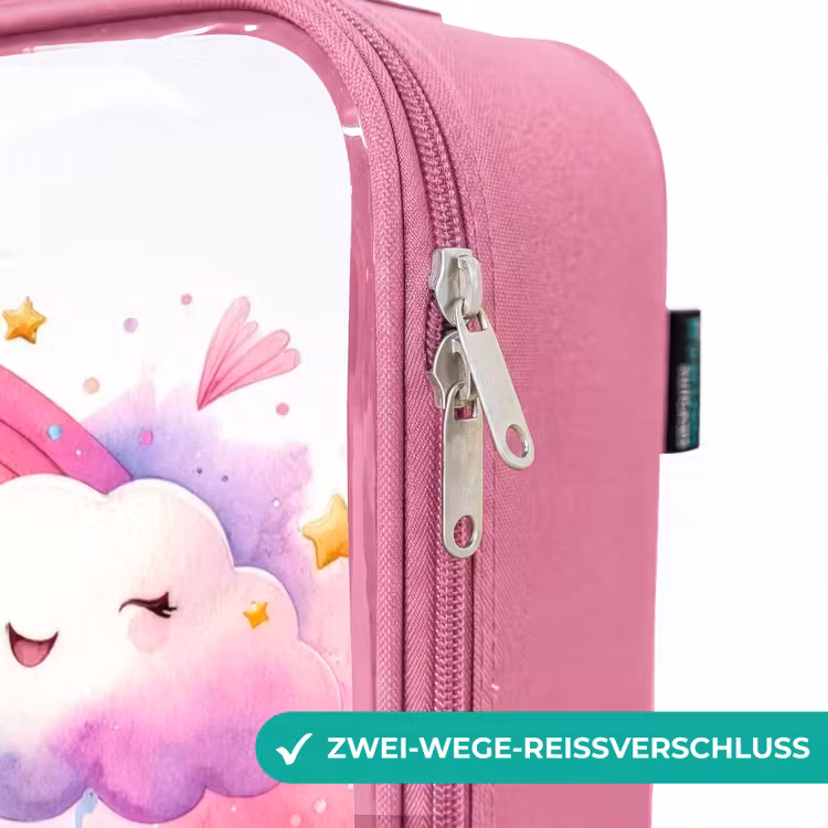 Kinderkoffer Rosa - Prinzessin auf einem Einhorn bei einem Regenbogen — 5