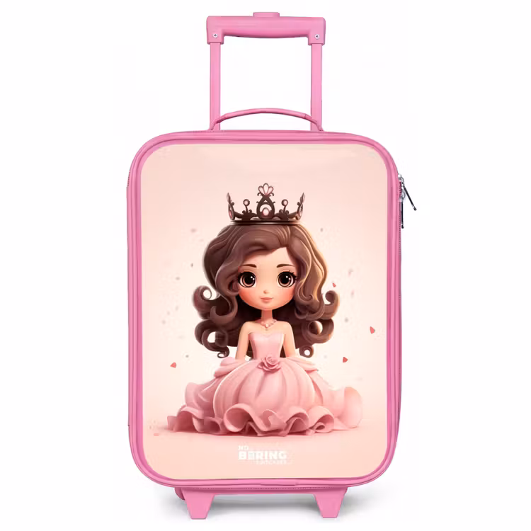 Kinderkoffer Rosa - Prinzessin in einem rosa Kleid mit Krone — 1