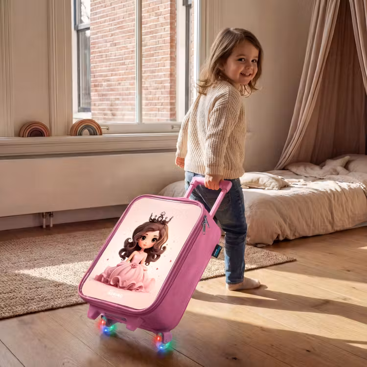 Kinderkoffer Rosa - Prinzessin in einem rosa Kleid mit Krone — 2