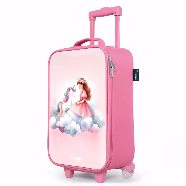 Kinderkoffer Rosa - Prinzessin und Einhorn auf einer Wolke — 8