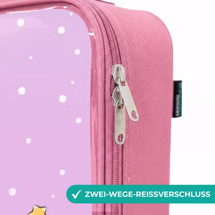 Kinderkoffer Rosa - Prinzessin und Einhorn bei einem Regenbogen lila — 5